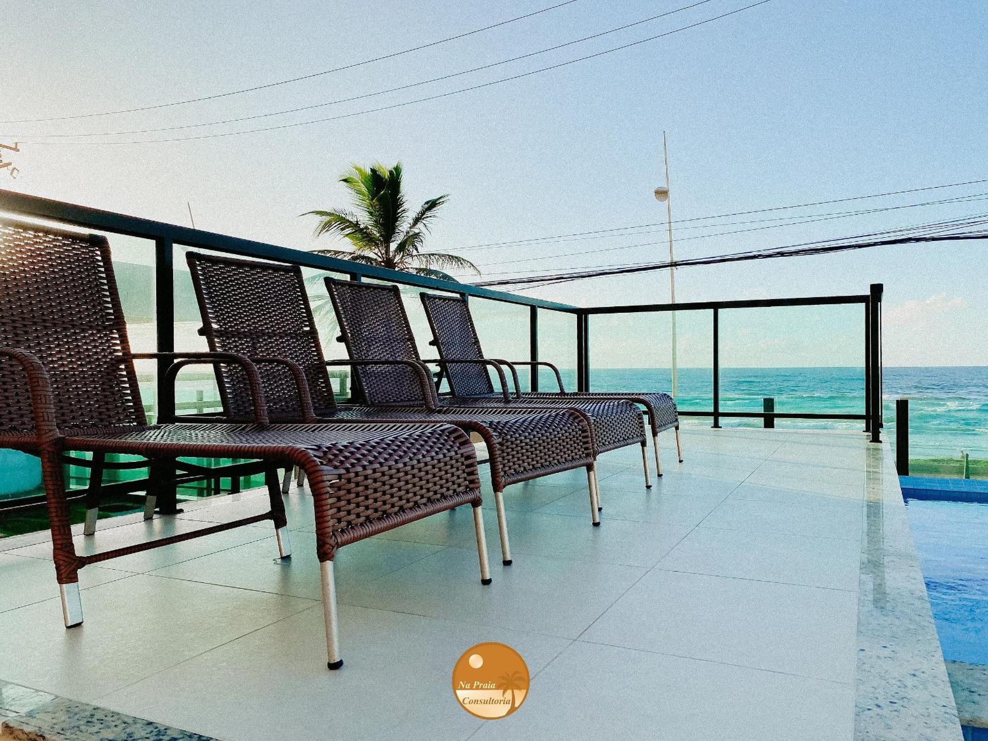 Pe Na Areia, Piscina Borda Infinita, Vaga De Garagem, Portaria 24 Hs Daire Salvador da Bahia Dış mekan fotoğraf