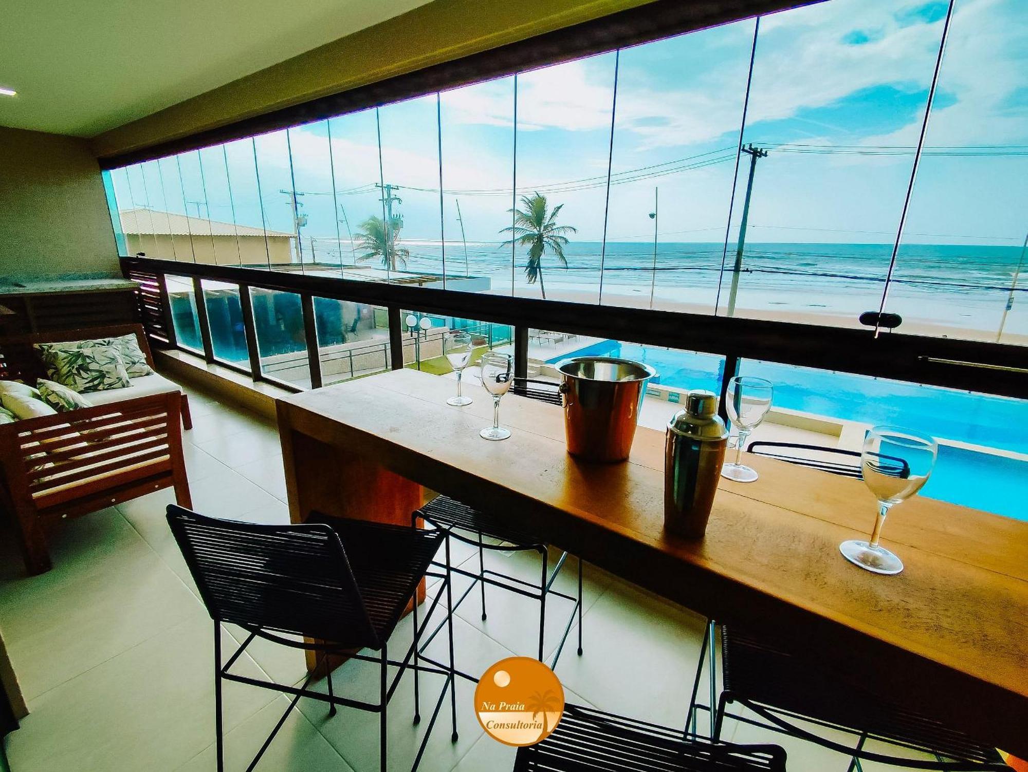 Pe Na Areia, Piscina Borda Infinita, Vaga De Garagem, Portaria 24 Hs Daire Salvador da Bahia Oda fotoğraf