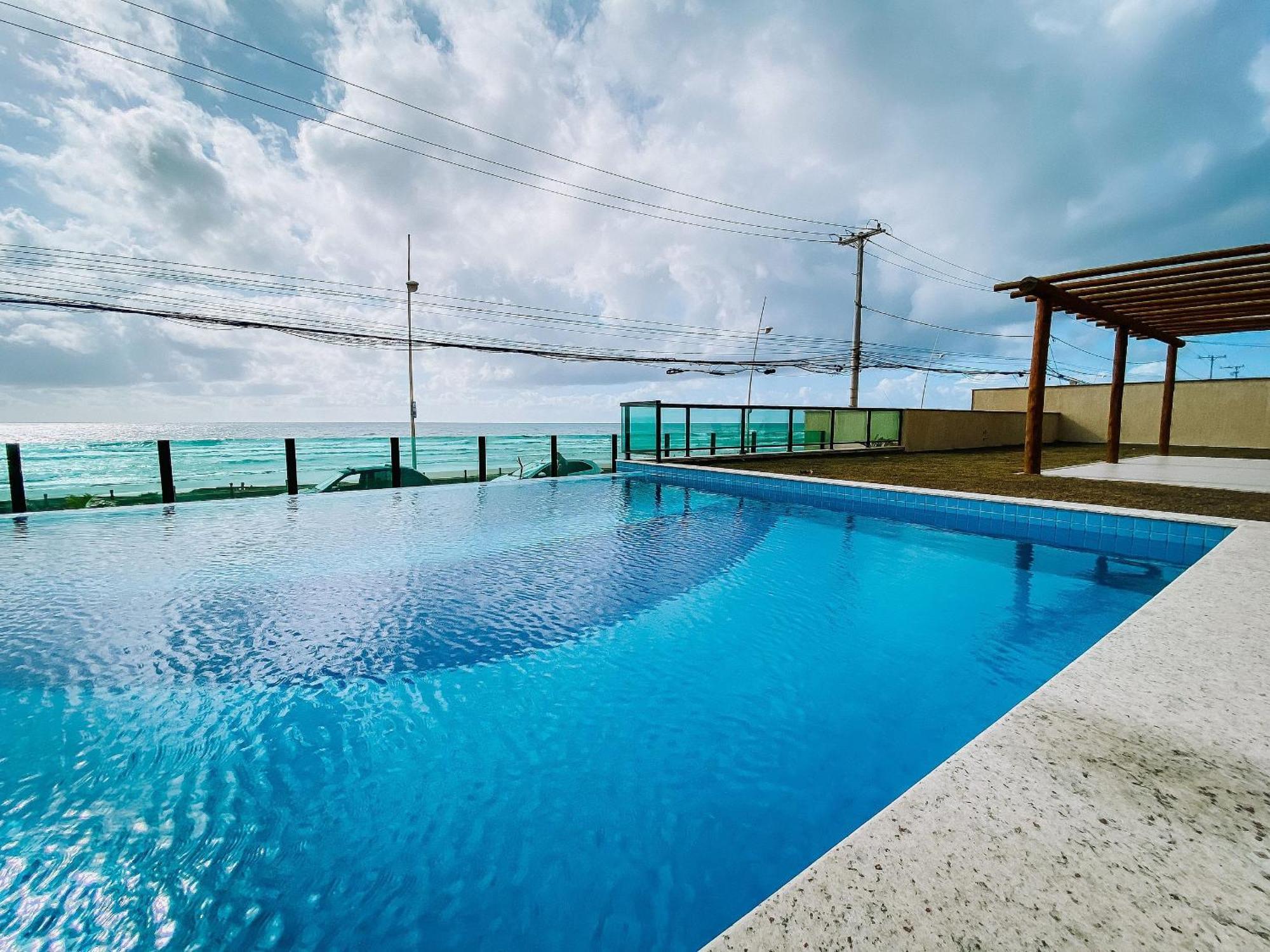 Pe Na Areia, Piscina Borda Infinita, Vaga De Garagem, Portaria 24 Hs Daire Salvador da Bahia Dış mekan fotoğraf