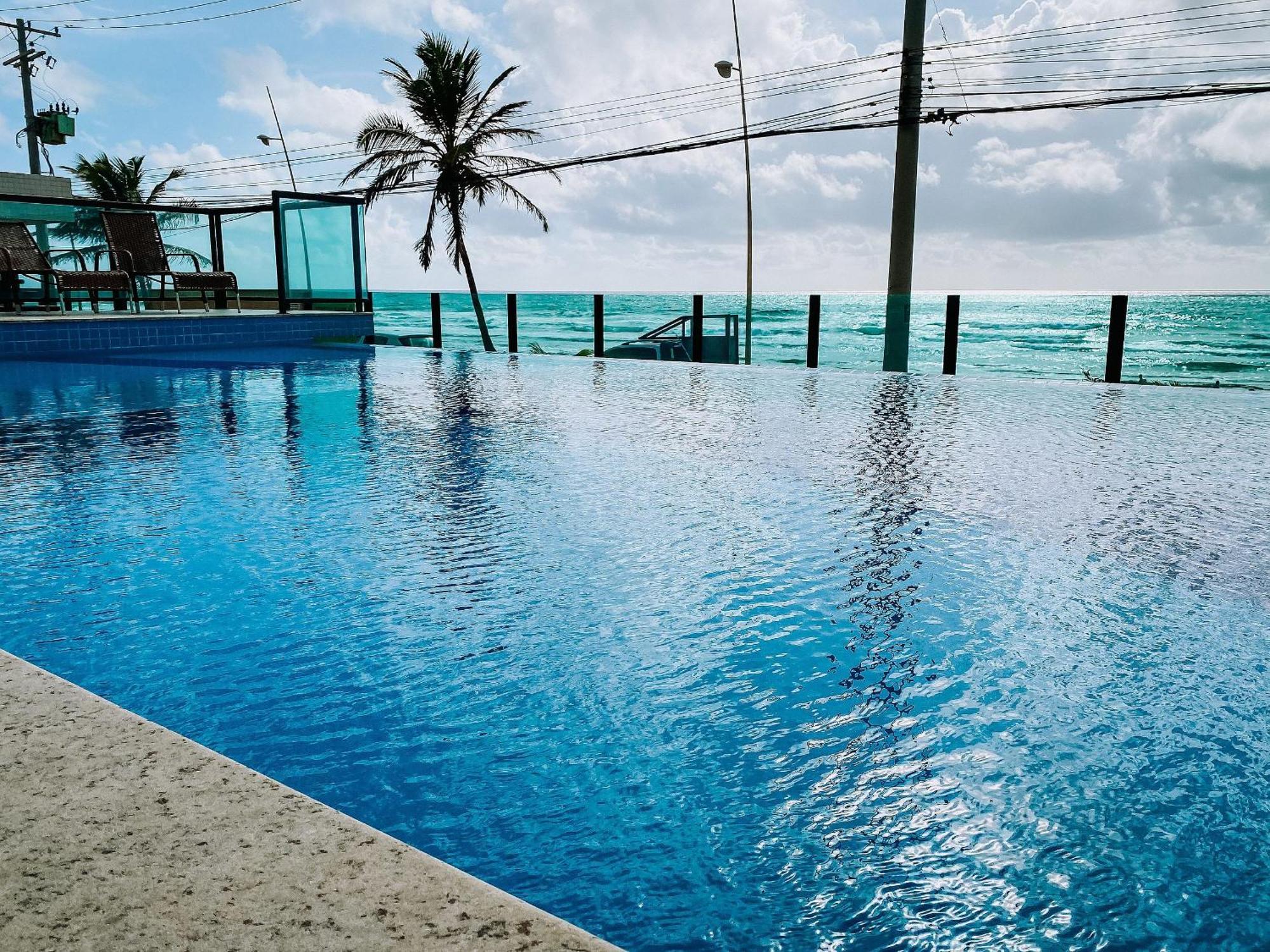 Pe Na Areia, Piscina Borda Infinita, Vaga De Garagem, Portaria 24 Hs Daire Salvador da Bahia Dış mekan fotoğraf